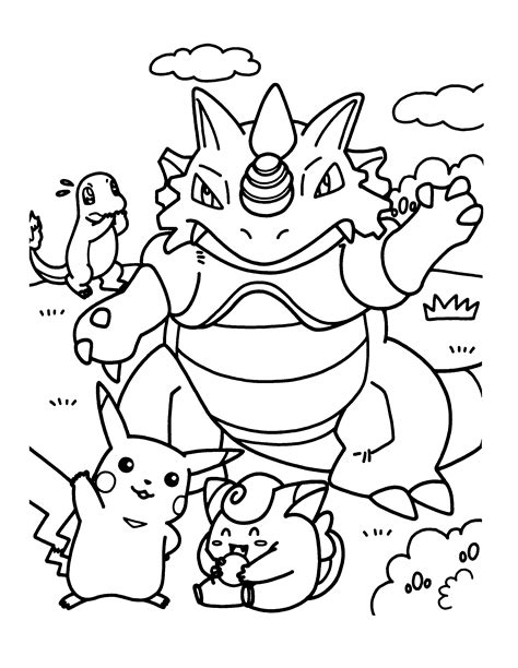 Pokemon Coloring pages for kids (Free PDF。